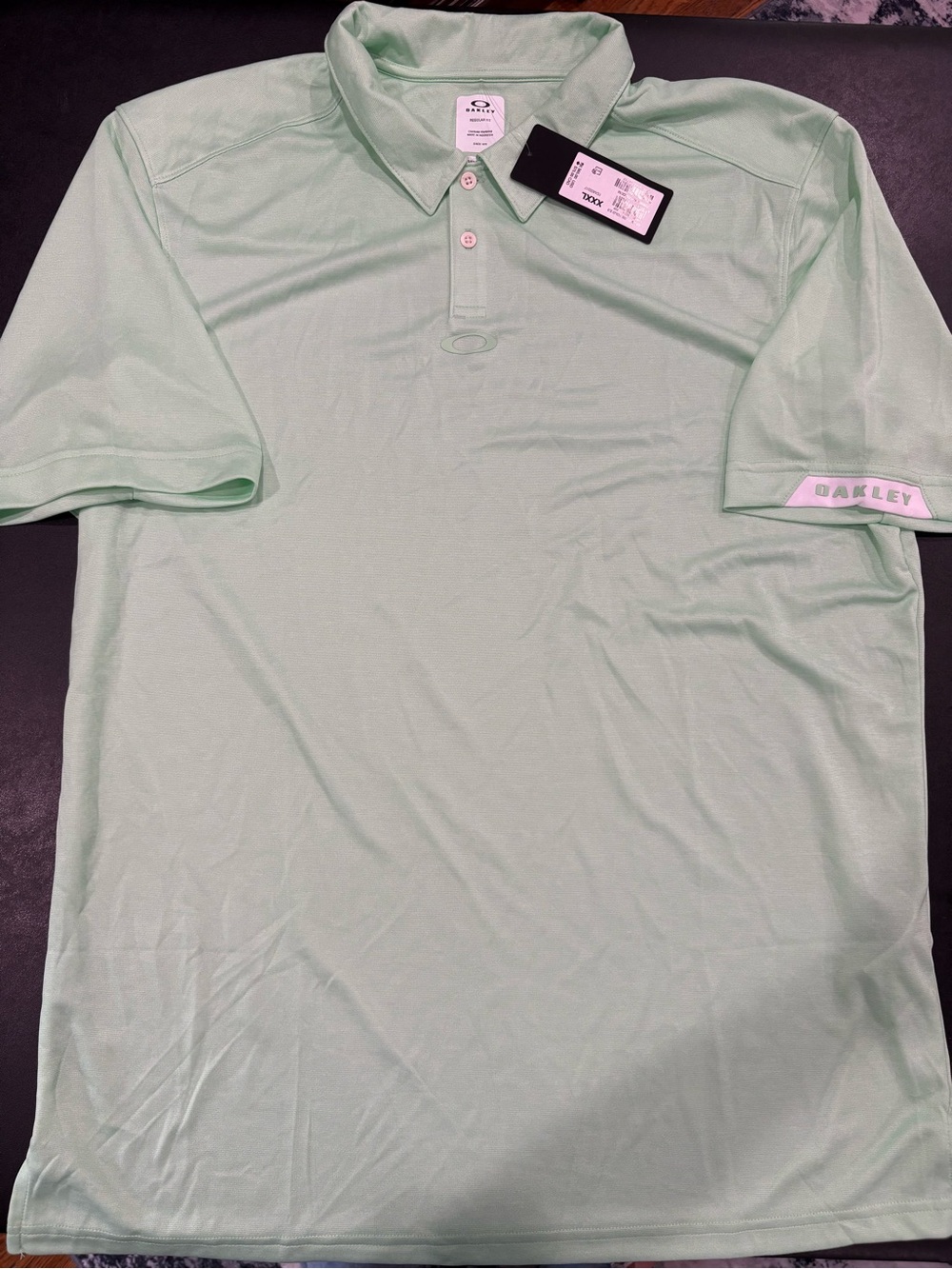 Oakley Light Mint Green Performance Polo Shirt NWT